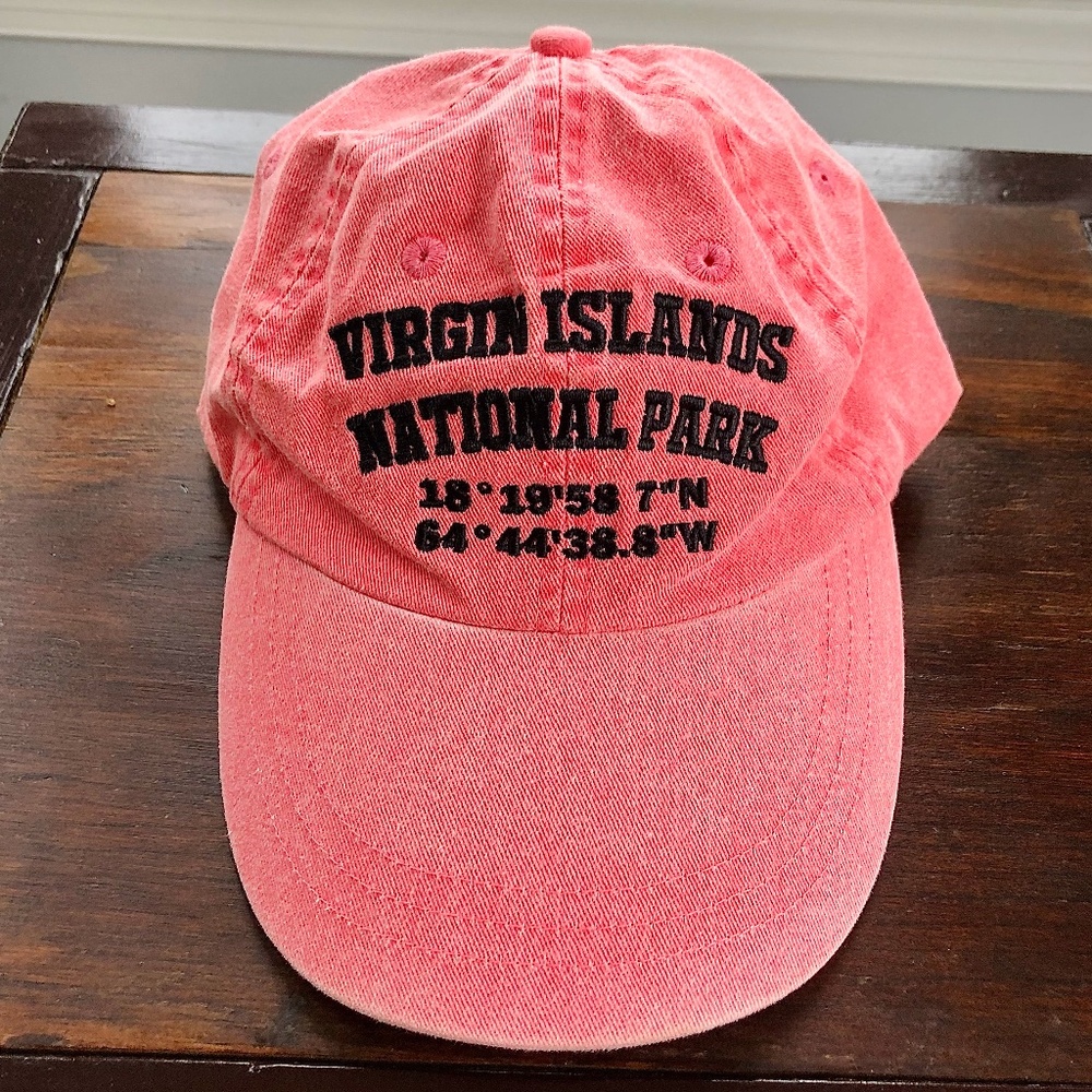 Vintage 'Virgin Islands National Park' Coordinates Zkapz Baseball Hat